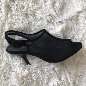 Reed Evins SZ 7.5 Black Sheer Heels.